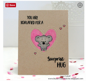 You're Koalafied 4x6 Clear Stamp Set - Clearstamps - Clear Stamps - Cardmaking- Ideas- papercrafting- handmade - cards-  Papercrafts - Gerda Steiner Designs