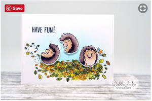 Cheerful Hedgehog 4x6 Clear Stamp Set - Clearstamps - Clear Stamps - Cardmaking- Ideas- papercrafting- handmade - cards-  Papercrafts - Gerda Steiner Designs