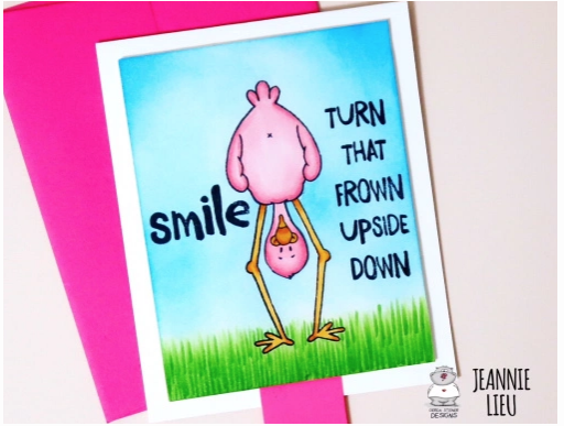 Upside Down Flamingo 3x4 Clear Stamp Set - Clearstamps - Clear Stamps - Cardmaking- Ideas- papercrafting- handmade - cards-  Papercrafts - Gerda Steiner Designs