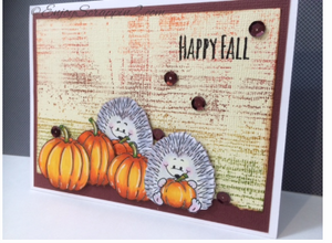 Cheerful Hedgehog 4x6 Clear Stamp Set - Clearstamps - Clear Stamps - Cardmaking- Ideas- papercrafting- handmade - cards-  Papercrafts - Gerda Steiner Designs