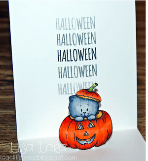 Peekin' Pumpkin Kitty 3x4 Clear Stamp Set - Clearstamps - Clear Stamps - Cardmaking- Ideas- papercrafting- handmade - cards-  Papercrafts - Gerda Steiner Designs