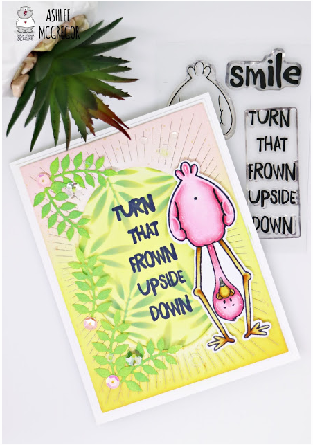 Upside Down Flamingo 3x4 Clear Stamp Set - Clearstamps - Clear Stamps - Cardmaking- Ideas- papercrafting- handmade - cards-  Papercrafts - Gerda Steiner Designs