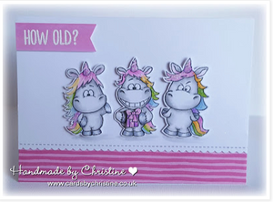 Moody Unicorns 4x6 Clear Stamp Set - Clearstamps - Clear Stamps - Cardmaking- Ideas- papercrafting- handmade - cards-  Papercrafts - Gerda Steiner Designs