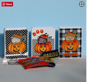 Peekin' Pumpkin Kitty 3x4 Clear Stamp Set - Clearstamps - Clear Stamps - Cardmaking- Ideas- papercrafting- handmade - cards-  Papercrafts - Gerda Steiner Designs