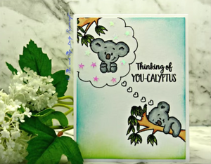 You're Koalafied 4x6 Clear Stamp Set - Clearstamps - Clear Stamps - Cardmaking- Ideas- papercrafting- handmade - cards-  Papercrafts - Gerda Steiner Designs