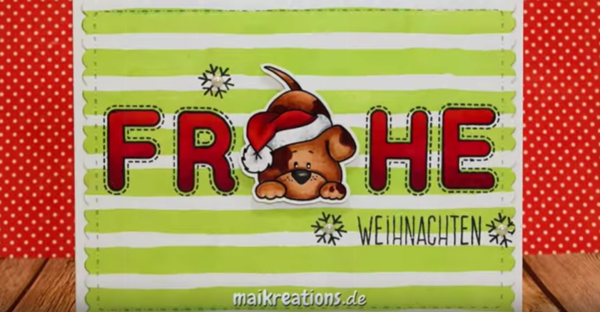 Christmas Puppies 4x6 Clear Stamp Set - Clearstamps - Clear Stamps - Cardmaking- Ideas- papercrafting- handmade - cards-  Papercrafts - Gerda Steiner Designs