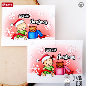Baby Boy Christmas 3x4 Clear Stamp Set - Clearstamps - Clear Stamps - Cardmaking- Ideas- papercrafting- handmade - cards-  Papercrafts - Gerda Steiner Designs