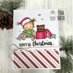 Baby Girl Christmas 3x4 Clear Stamp Set - Clearstamps - Clear Stamps - Cardmaking- Ideas- papercrafting- handmade - cards-  Papercrafts - Gerda Steiner Designs