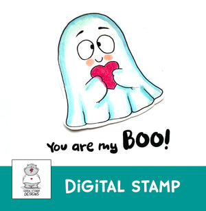 You are my Boo! Ghost Digital Stamp