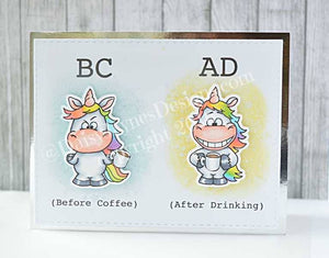 Moody Unicorns 4x6 Clear Stamp Set - Clearstamps - Clear Stamps - Cardmaking- Ideas- papercrafting- handmade - cards-  Papercrafts - Gerda Steiner Designs