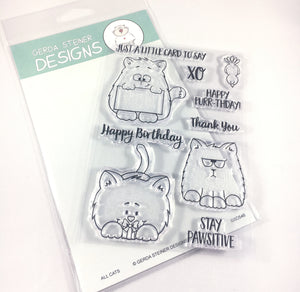 All Cats 4x6 Clear Stamp Set - Clearstamps - Clear Stamps - Cardmaking- Ideas- papercrafting- handmade - cards-  Papercrafts - Gerda Steiner Designs