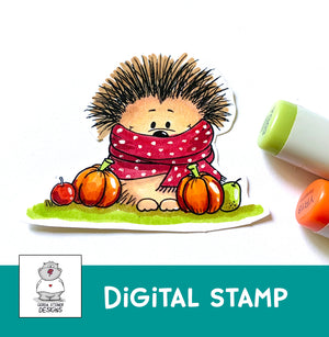 Cold Hedgehog - Digital Stamp