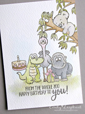 Party Animals 4x6 Clear Stamp Set - Clearstamps - Clear Stamps - Cardmaking- Ideas- papercrafting- handmade - cards-  Papercrafts - Gerda Steiner Designs