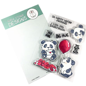 Lovely Pandas 4x6 Clear Stamp Set - Clearstamps - Clear Stamps - Cardmaking- Ideas- papercrafting- handmade - cards-  Papercrafts - Gerda Steiner Designs